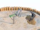 Игровой экскаватор для детских песочниц. Вид 3.