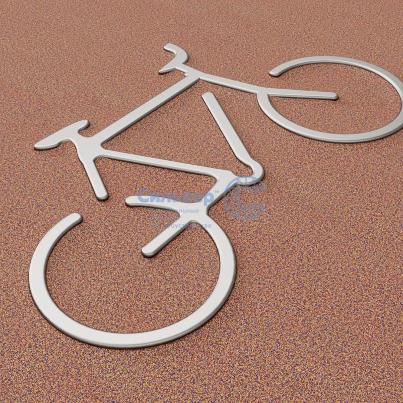 Вмонтированные знаки велосипеда для велосипедных дорожек - 5